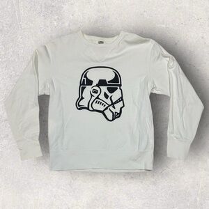 [UNISEX] UNIQLO Star Wars Stormtrooper Crewneck Sweatshirt S | White Graphic